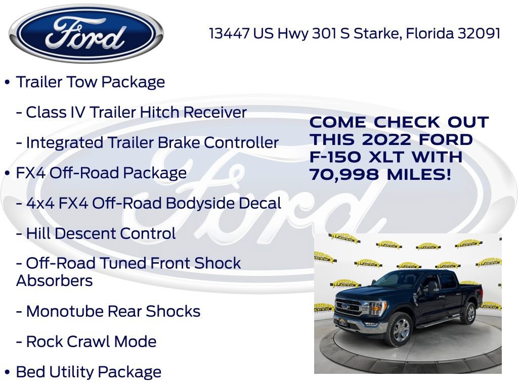 Certified 2022 Ford F150 XLT w/ Equipment Group 302A High image 32