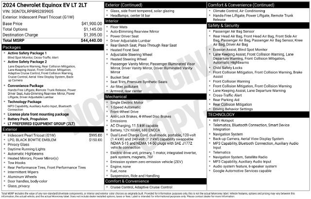 Used 2024 Chevrolet Equinox EV LT FWD image 37