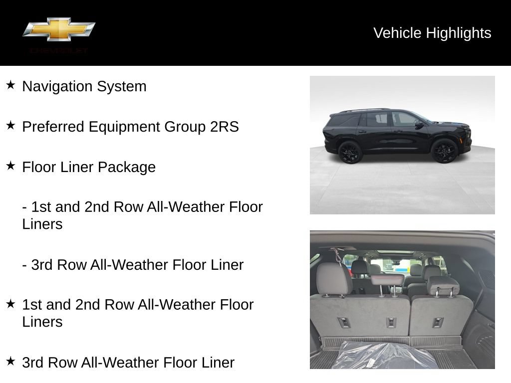 Used 2025 Chevrolet Traverse RS w/ LPO, Floor Liner Package AWD/4WD image 19