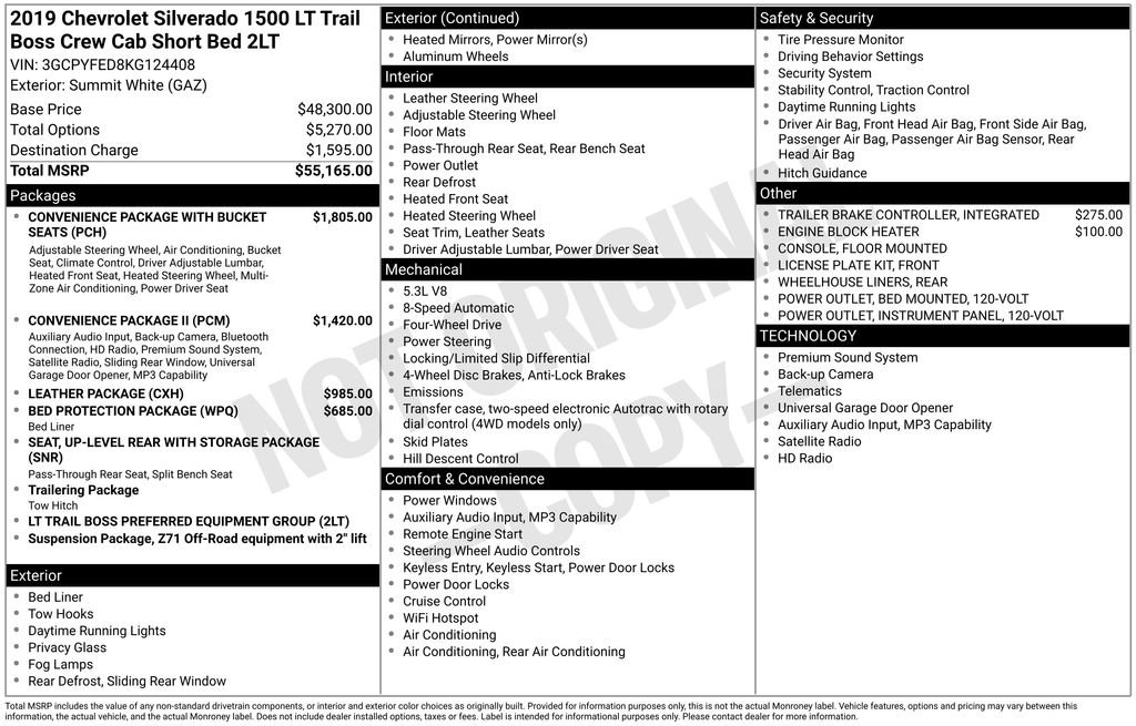 Used 2019 Chevrolet Silverado 1500 LT Trail Boss AWD/4WD image 33