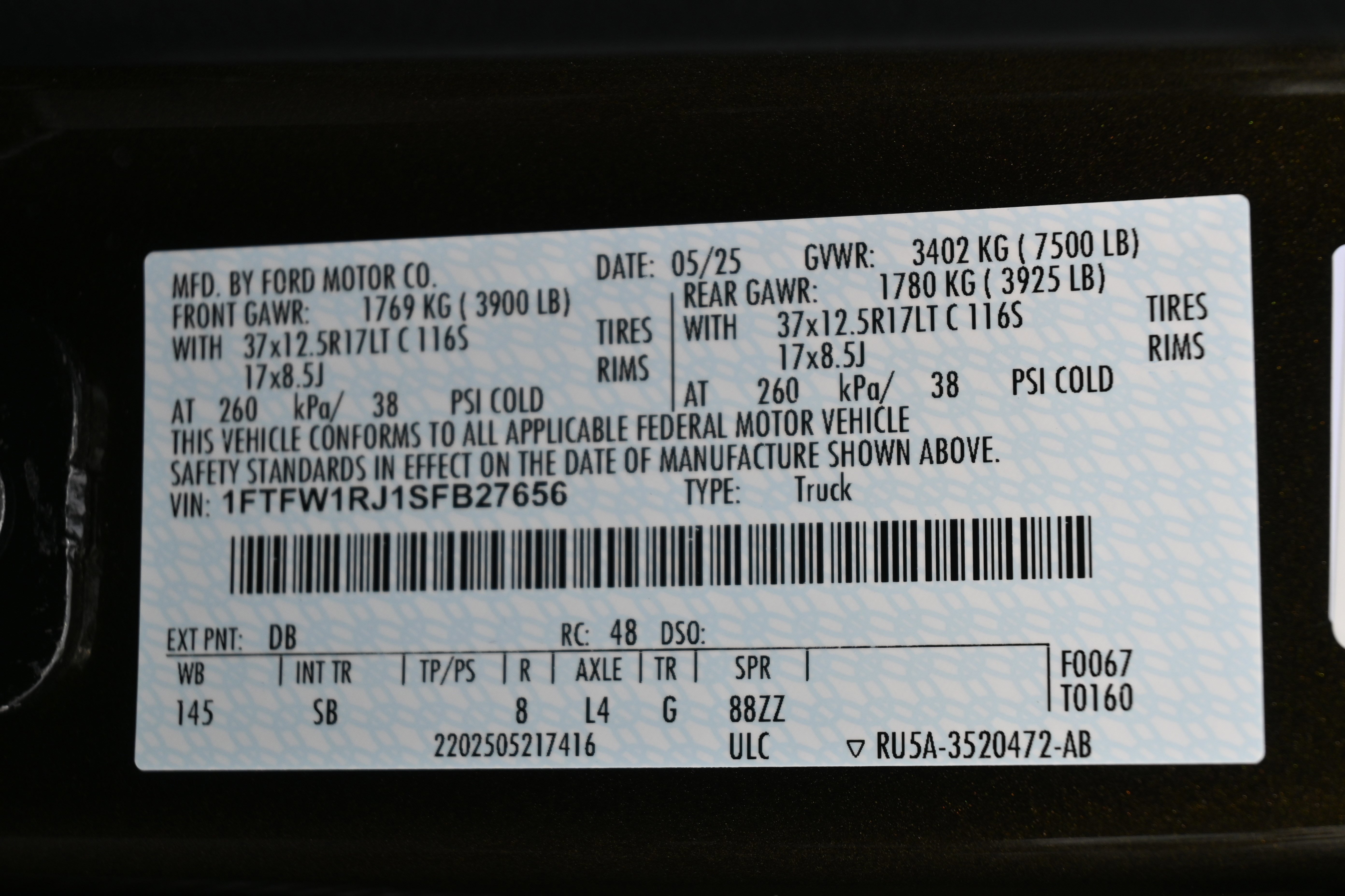 Used 2025 Ford F150 Raptor w/ Equipment Group 803A Raptor R image 37