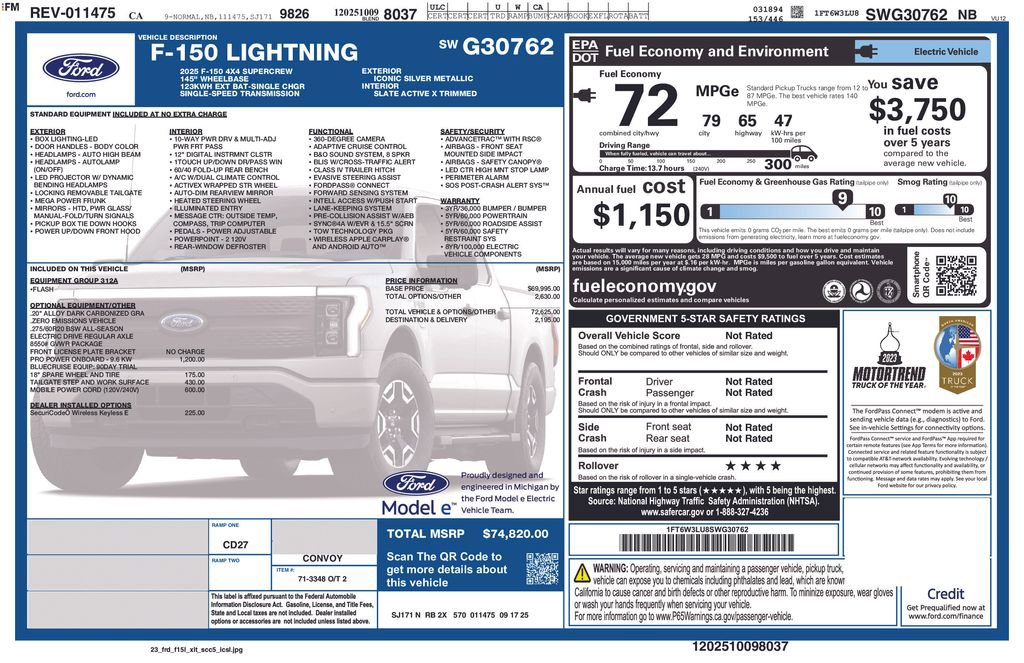 New 2025 Ford F150 Lightning Flash image 2