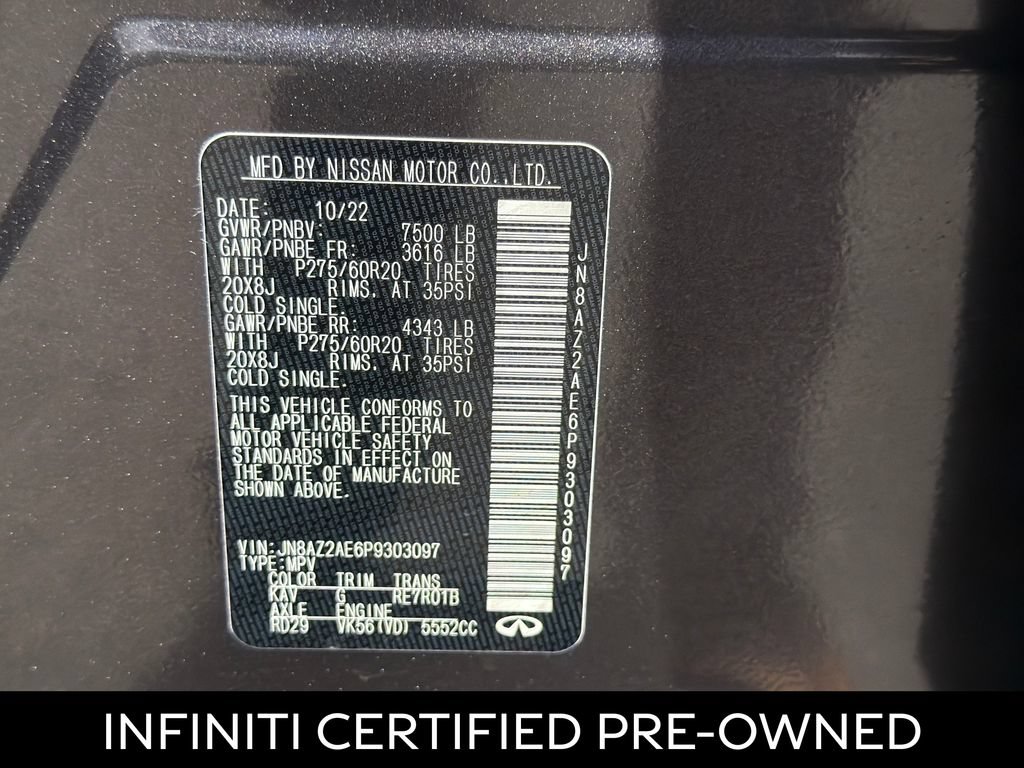 Certified 2023 INFINITI QX80 Luxe w/ All-Season Package AWD/4WD image 29