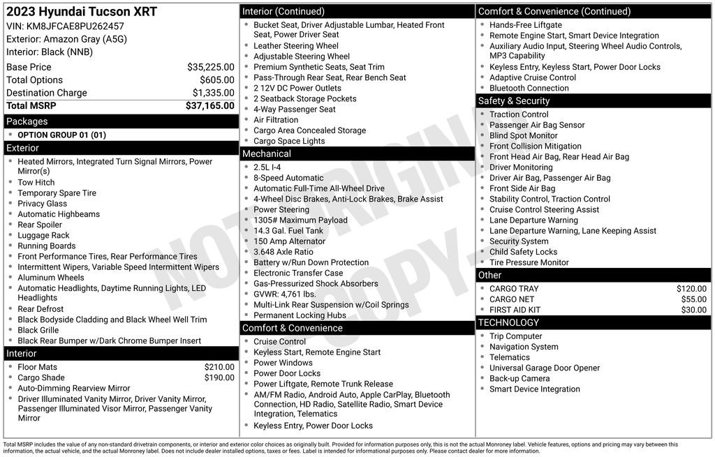 Used 2023 Hyundai Tucson XRT AWD/4WD image 6