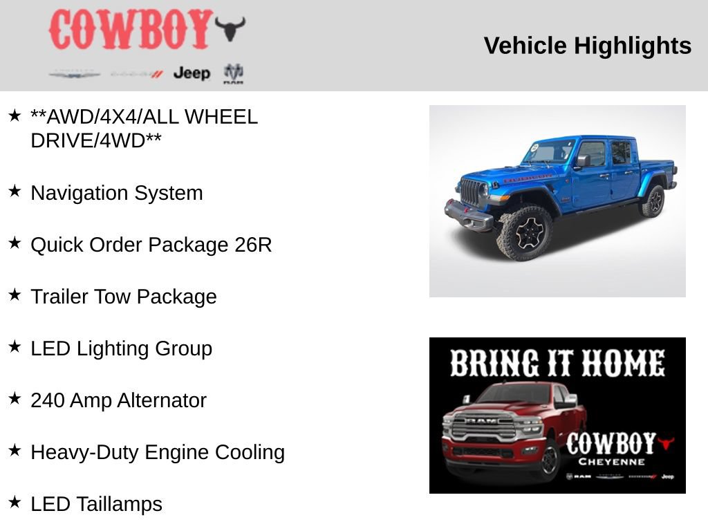 Used 2022 Jeep Gladiator Rubicon w/ LED Lighting Group AWD/4WD image 5