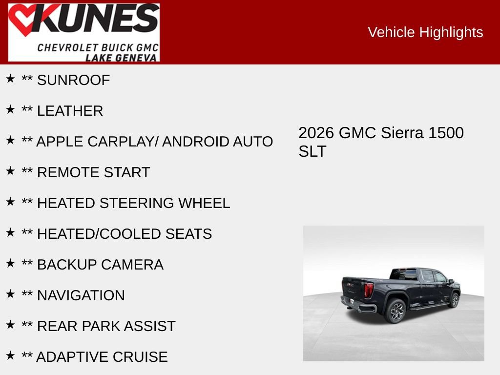 New 2026 GMC Sierra 1500 SLT w/ SLT Premium Plus Package image 2