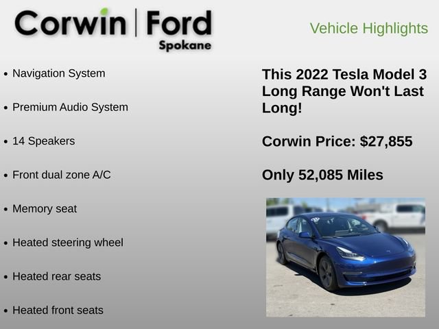 Used 2022 Tesla Model 3 Long Range AWD/4WD image 6