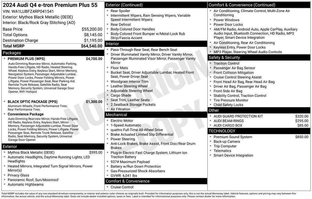 Used 2024 Audi Q4 e-tron Premium Plus w/ Premium Plus image 9