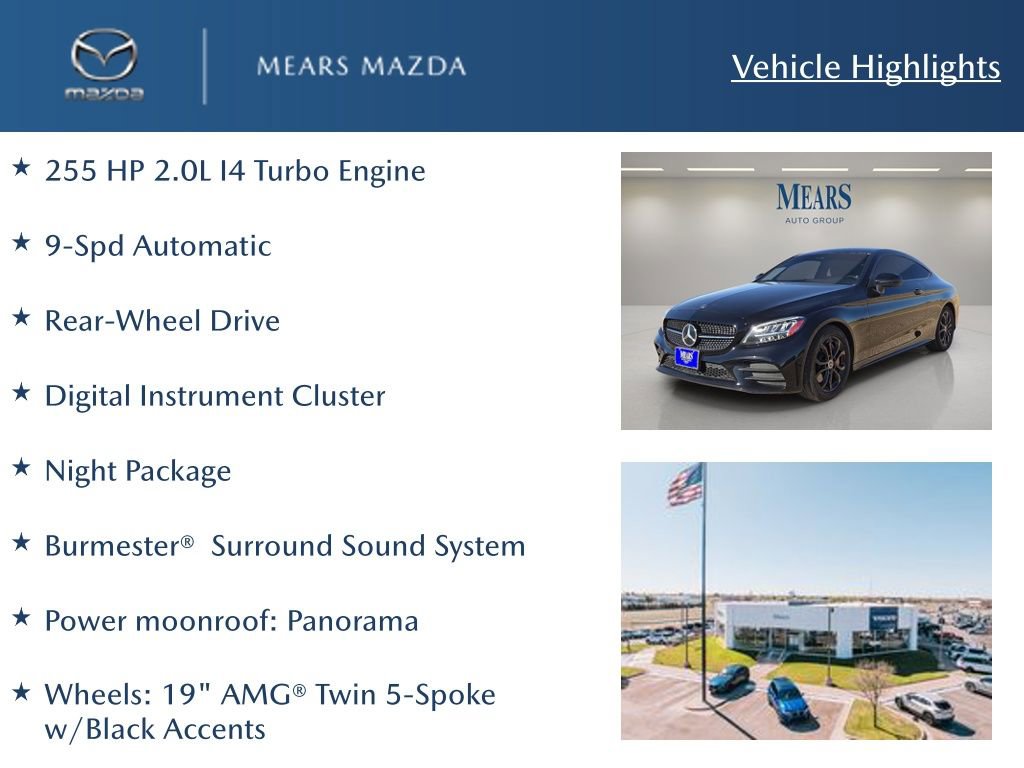 Used 2022 Mercedes-Benz C 300 Coupe w/ AMG Line image 2