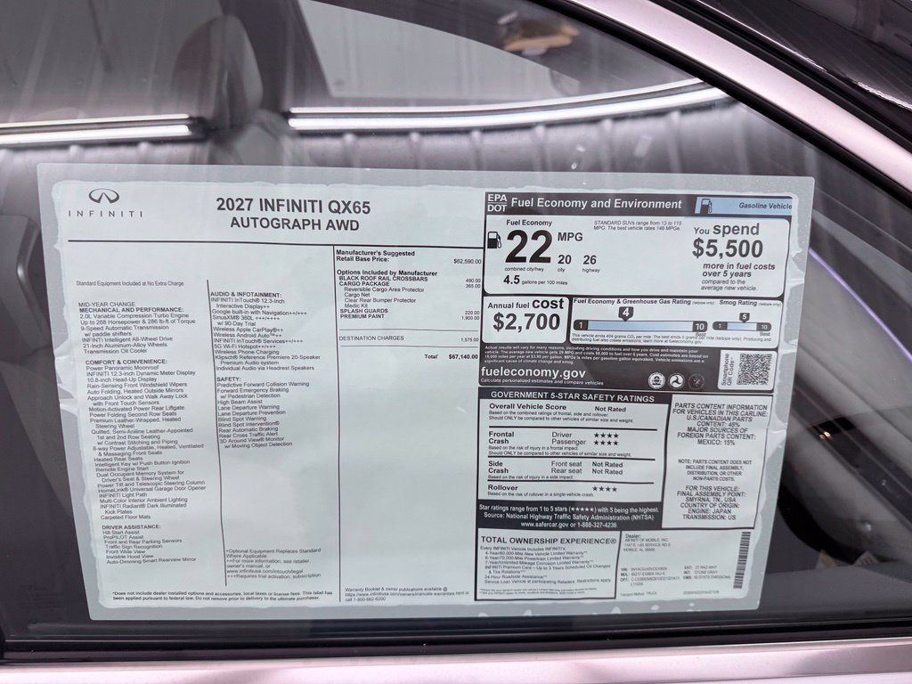 New 2027 INFINITI QX65 Autograph AWD/4WD image 51