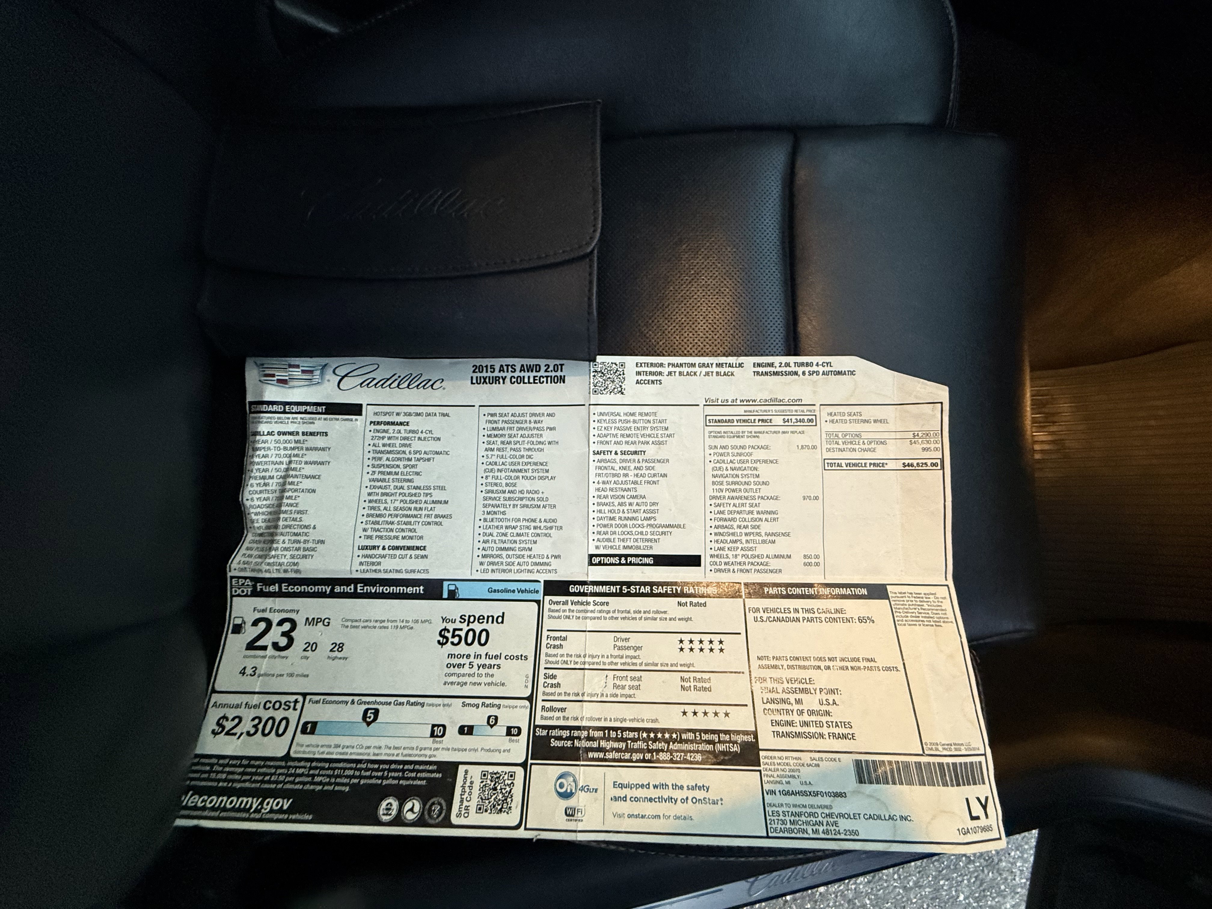 Used 2015 Cadillac ATS Luxury w/ Sun And Sound Package image 21