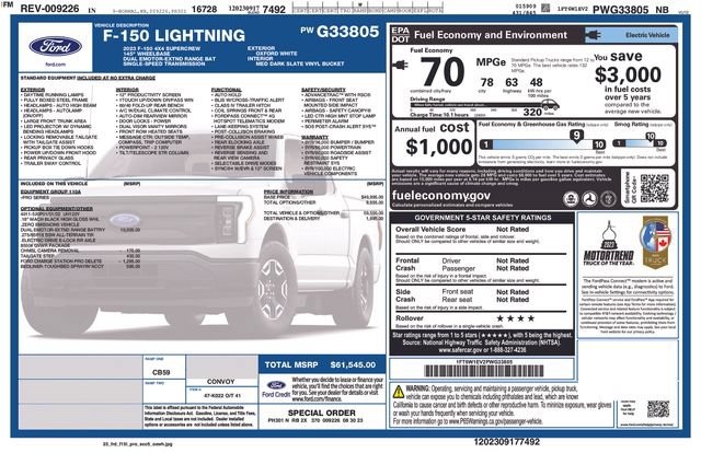 Used 2023 Ford F150 Lightning Pro AWD/4WD image 5
