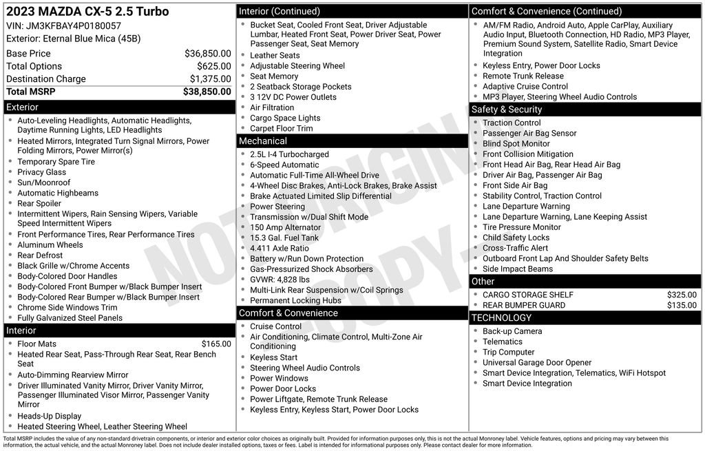 Used 2023 MAZDA CX-5 AWD 2.5 Turbo image 37