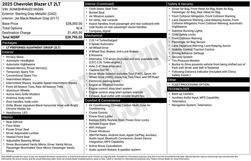 Certified 2025 Chevrolet Blazer LT AWD/4WD image 40