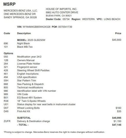 Used 2025 Mercedes-Benz GLB 250 image 4