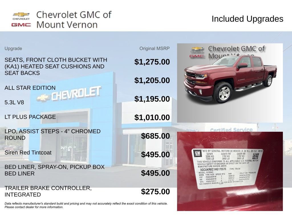 Used 2017 Chevrolet Silverado 1500 LT w/ All Star Edition image 6