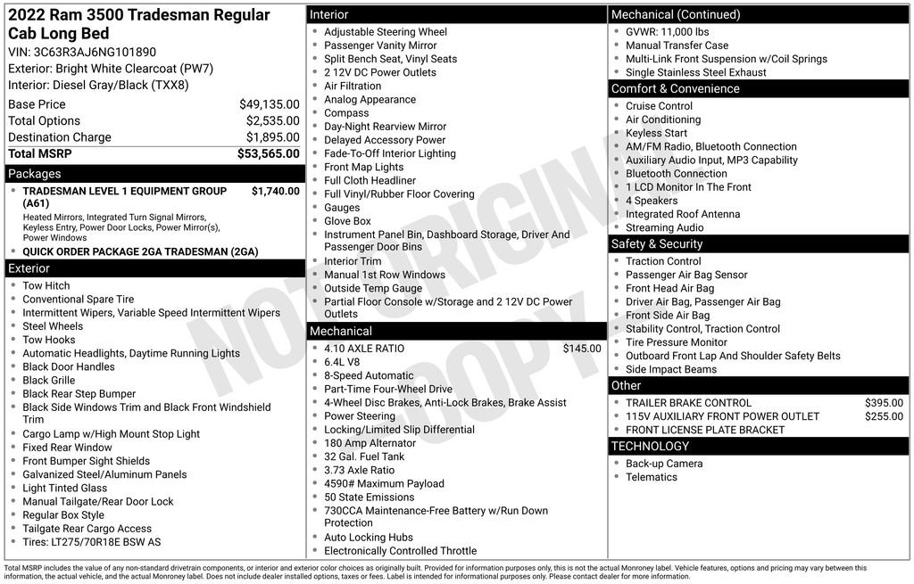 Used 2022 RAM 3500 Tradesman image 21