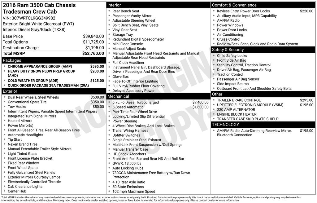 Used 2016 RAM 3500 Tradesman w/ Chrome Appearance Group image 26