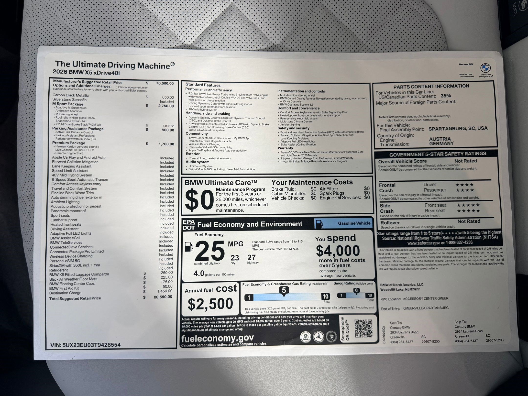 New 2026 BMW X5 xDrive40i AWD/4WD image 20