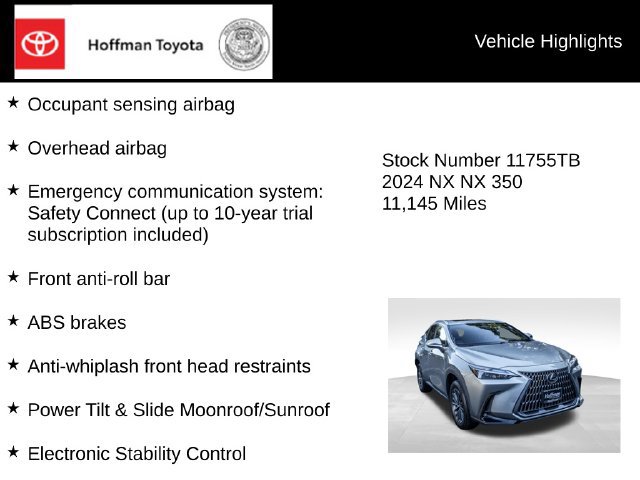 Used 2024 Lexus NX 350 AWD w/ Cold Area Package image 25