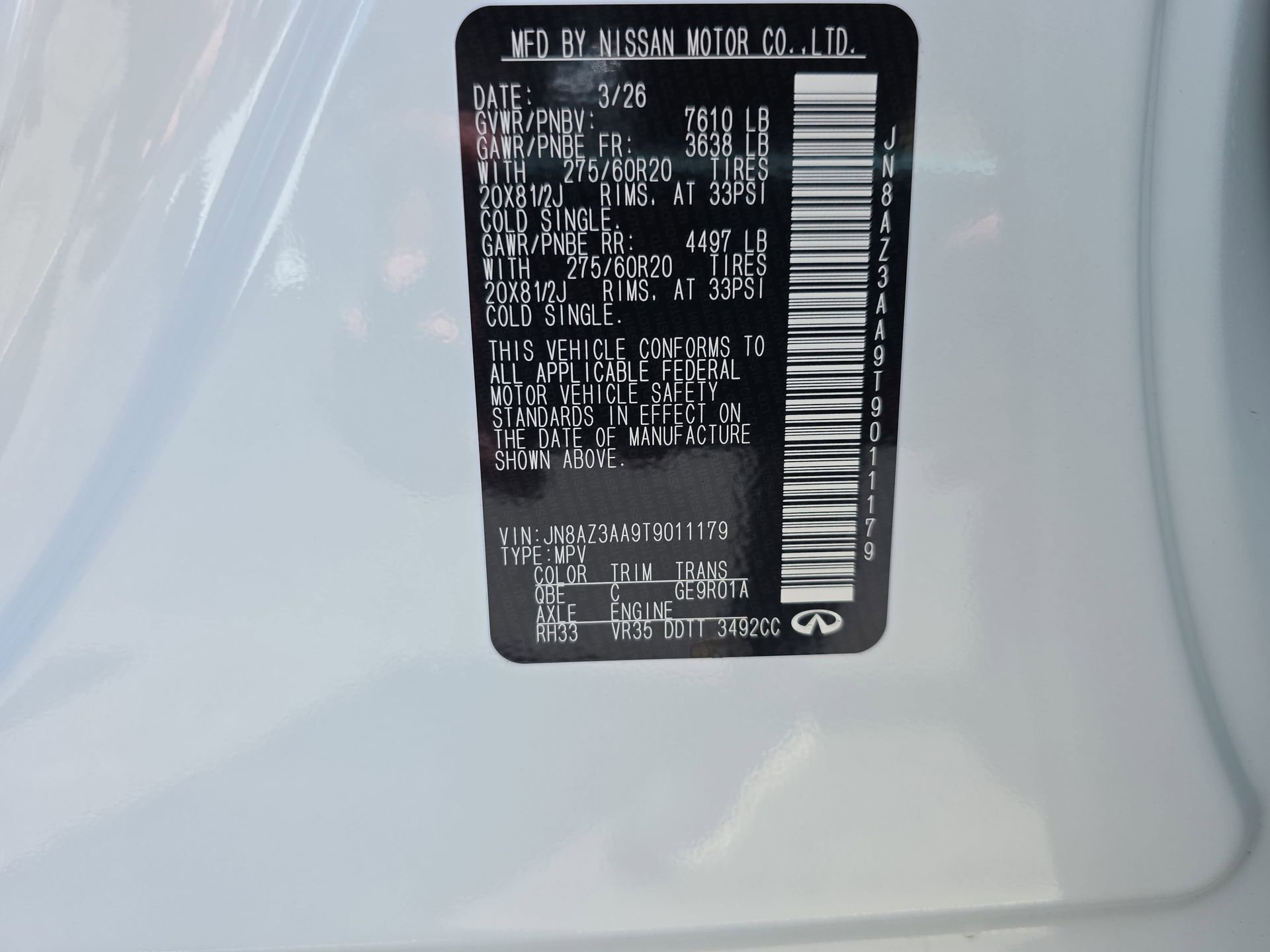 New 2026 INFINITI QX80 Pure RWD image 33