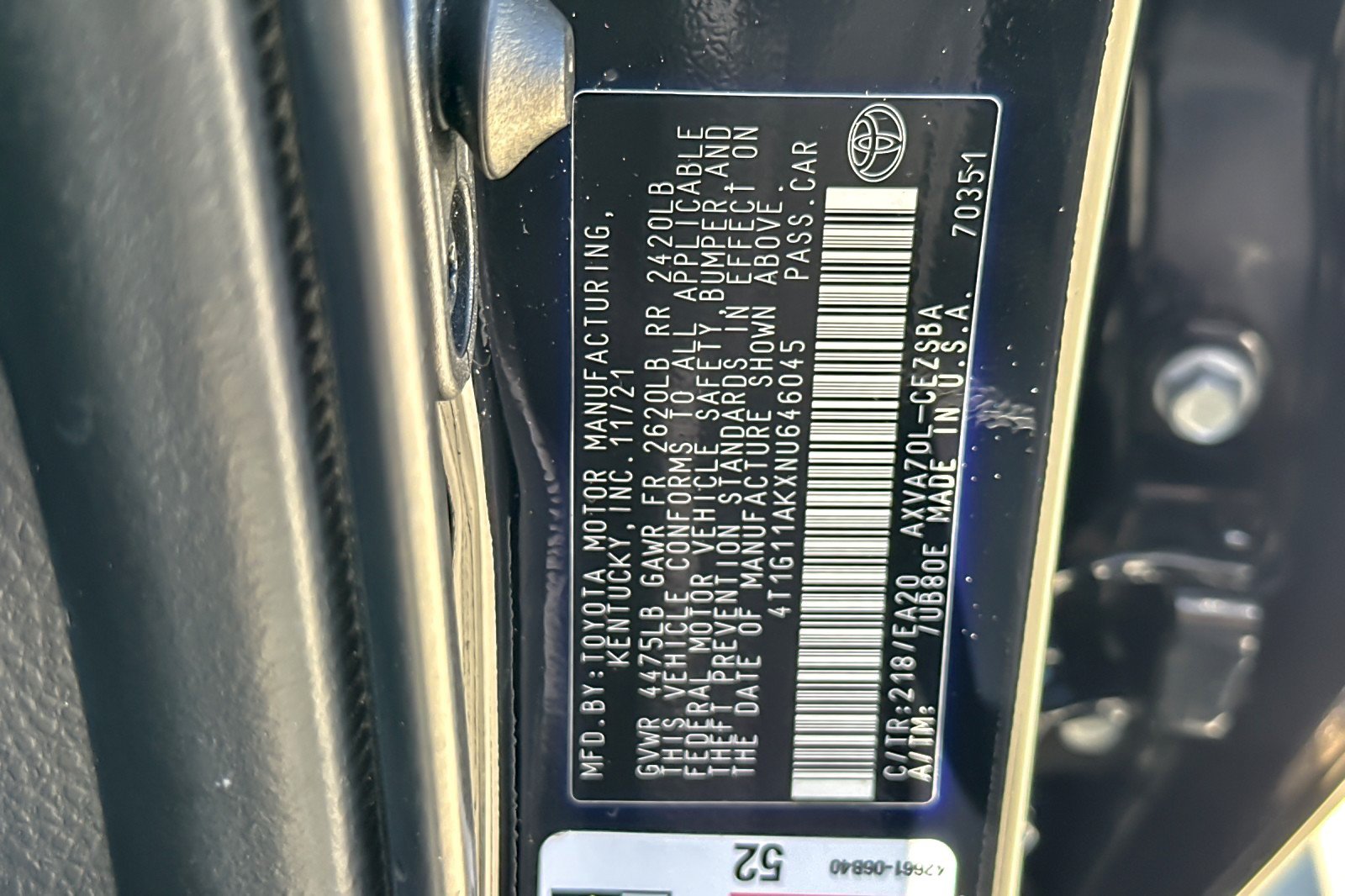 Certified 2022 Toyota Camry SE FWD image 25