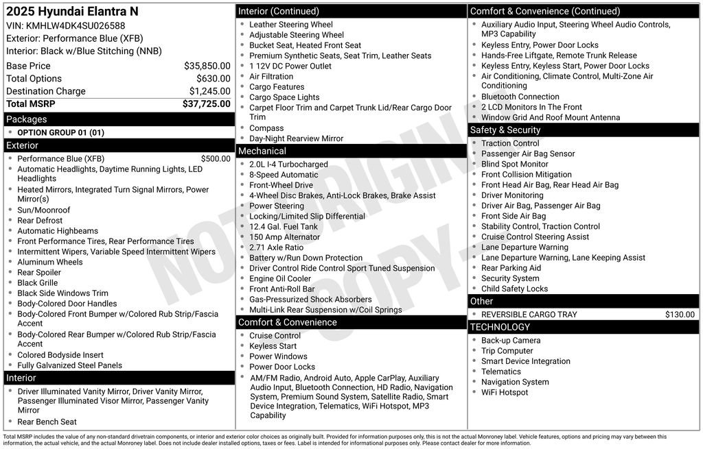 Used 2025 Hyundai Elantra N image 52