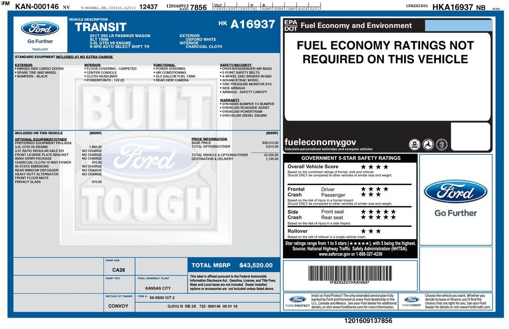 Used 2017 Ford Transit 350 XLT RWD image 1