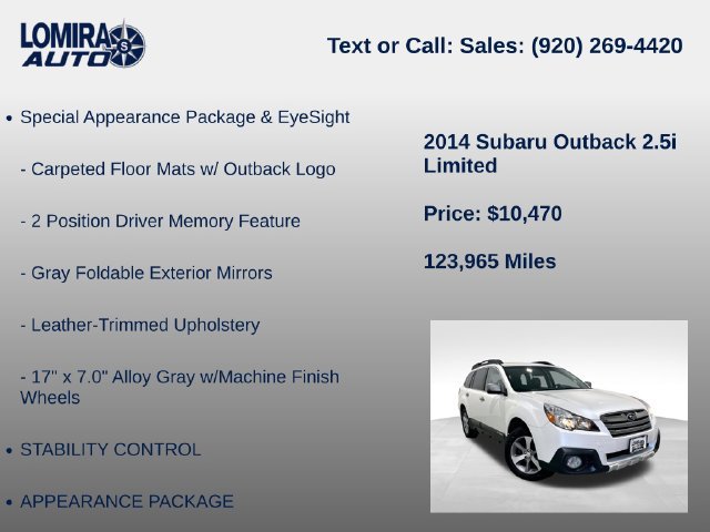 Used 2014 Subaru Outback 2.5i Limited AWD/4WD image 14