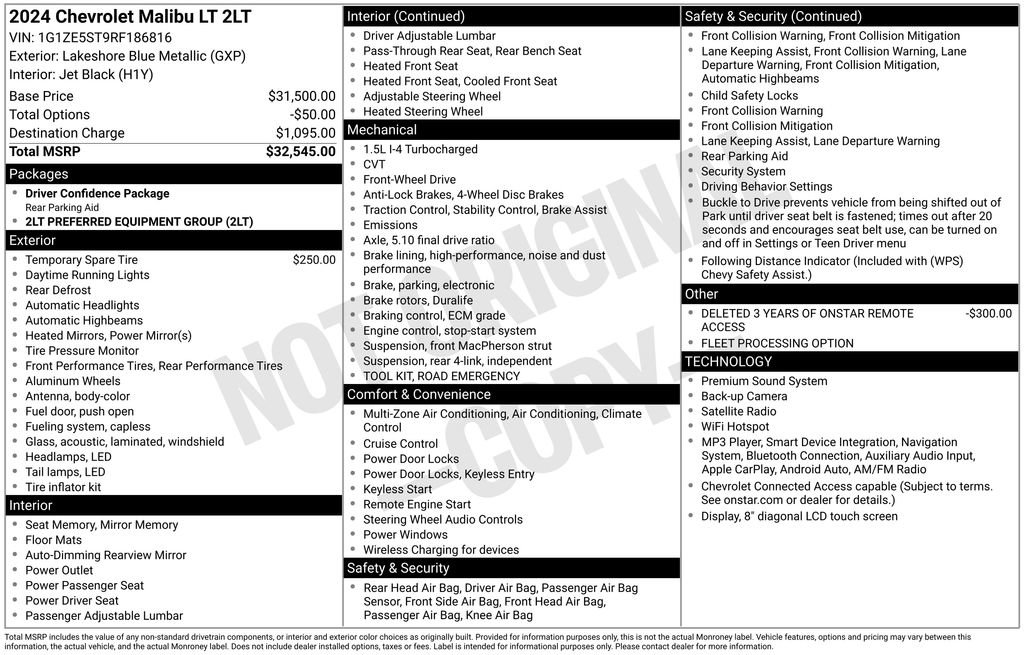Used 2024 Chevrolet Malibu LT FWD image 17
