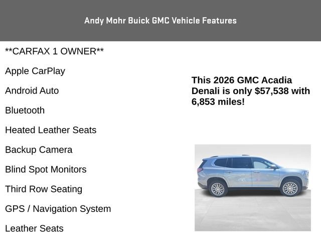 Used 2026 GMC Acadia Denali w/ Super Cruise Package AWD/4WD image 4
