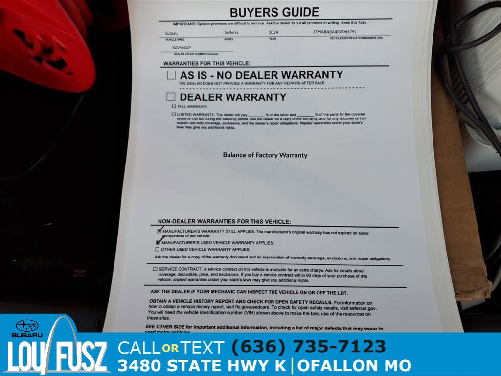 Used 2024 Subaru Solterra Touring image 35