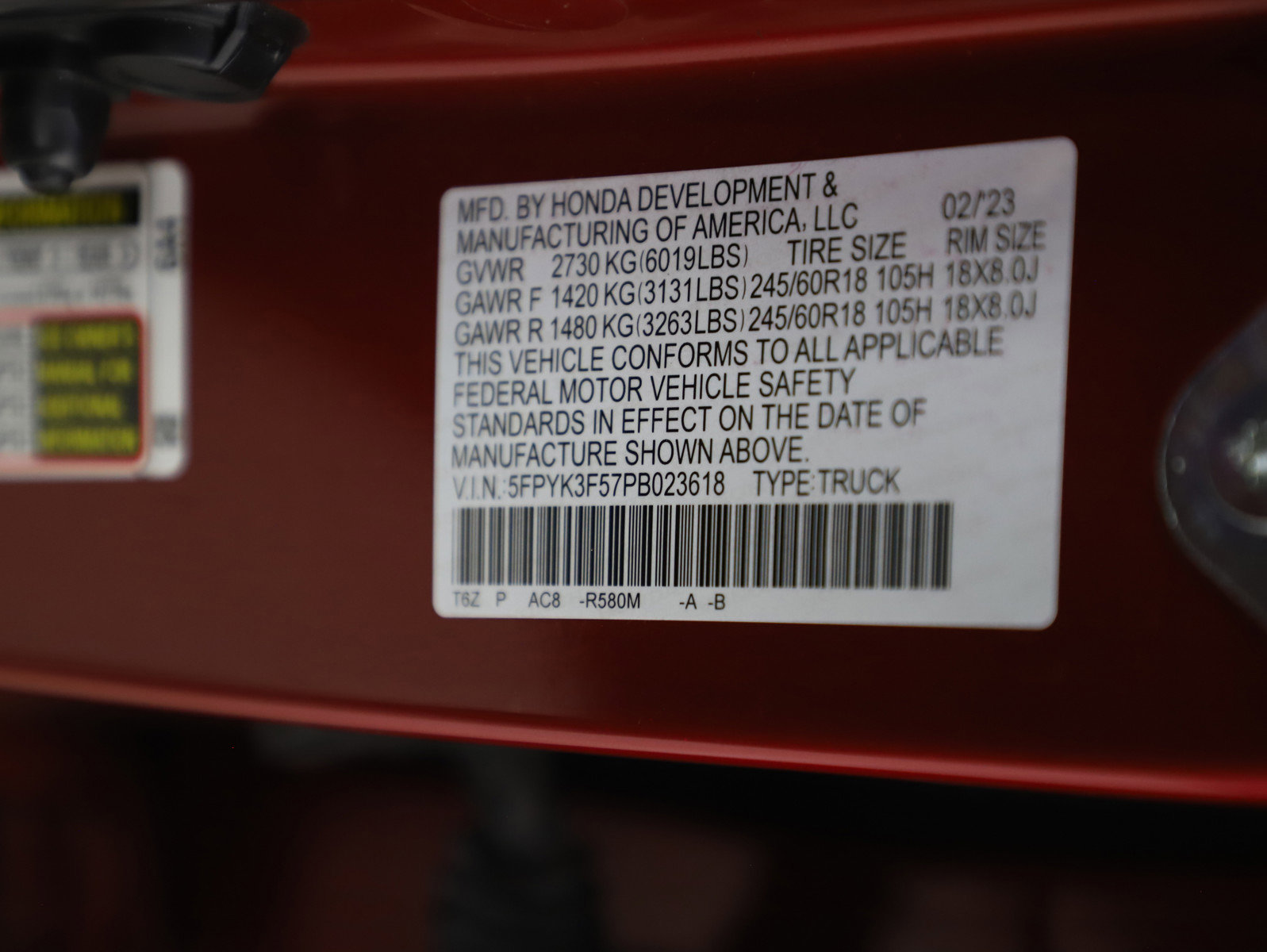 Used 2023 Honda Ridgeline RTL image 27