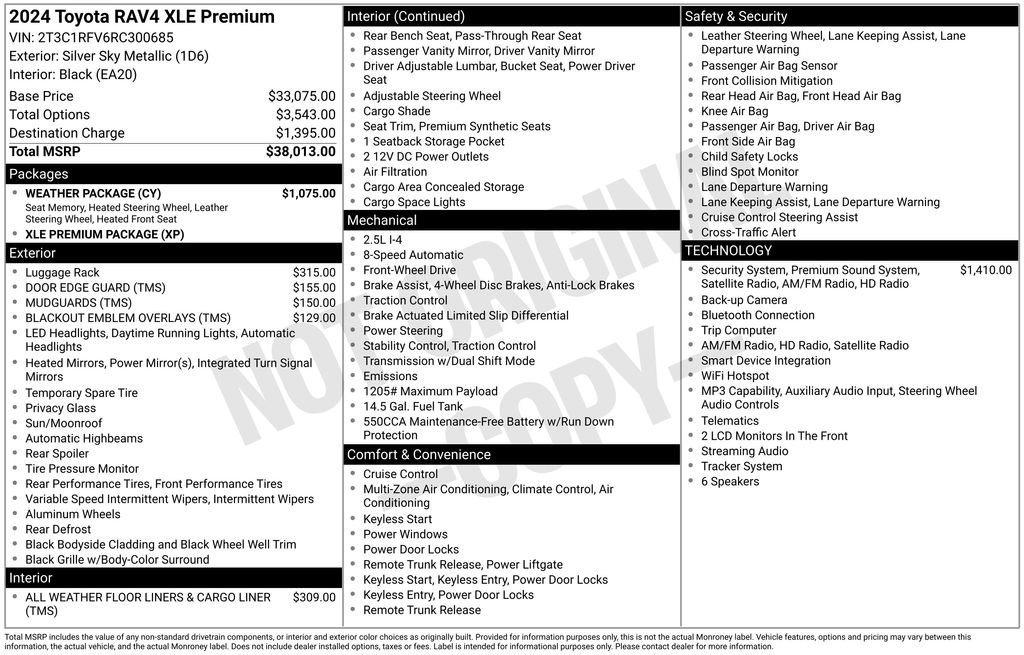 Used 2024 Toyota RAV4 XLE Premium w/ Weather Package FWD image 9