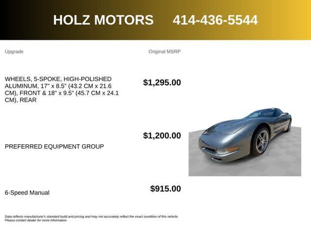 Used 2003 Chevrolet Corvette Coupe w/ Preferred Equipment Group RWD image 5