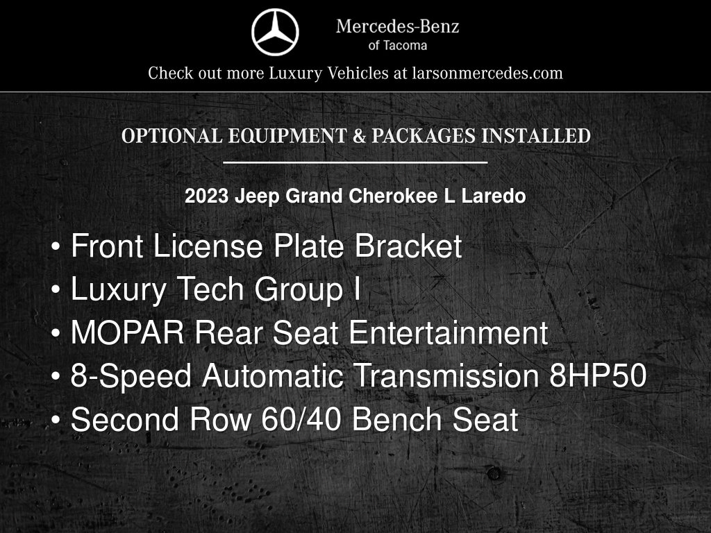 Used 2023 Jeep Grand Cherokee L Laredo w/ Luxury Tech Group I AWD/4WD image 3