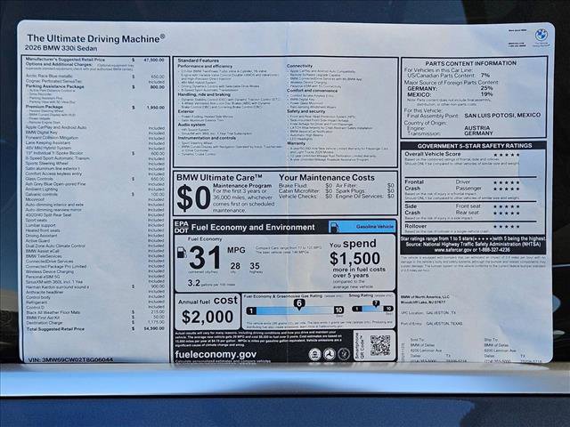 New 2026 BMW 330i Sedan w/ Premium Package image 17