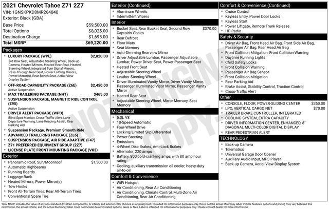 Used 2021 Chevrolet Tahoe Z71 w/ Luxury Package image 18