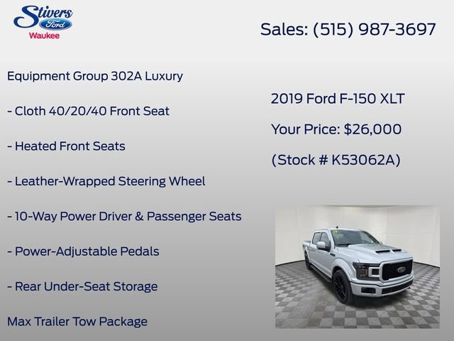Used 2019 Ford F150 XLT w/ Equipment Group 302A Luxury image 15