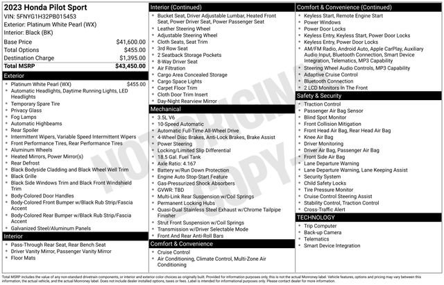 Certified 2023 Honda Pilot Sport image 39