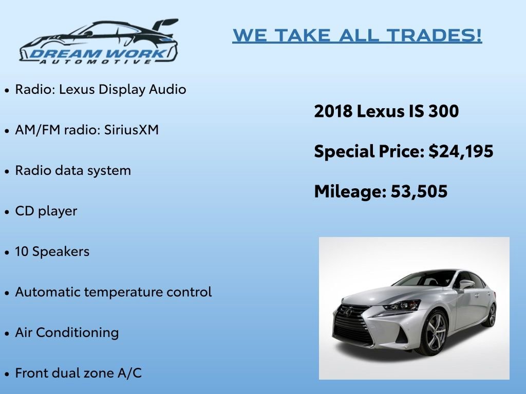 Used 2018 Lexus IS 300 300 w/ Comfort Package image 2