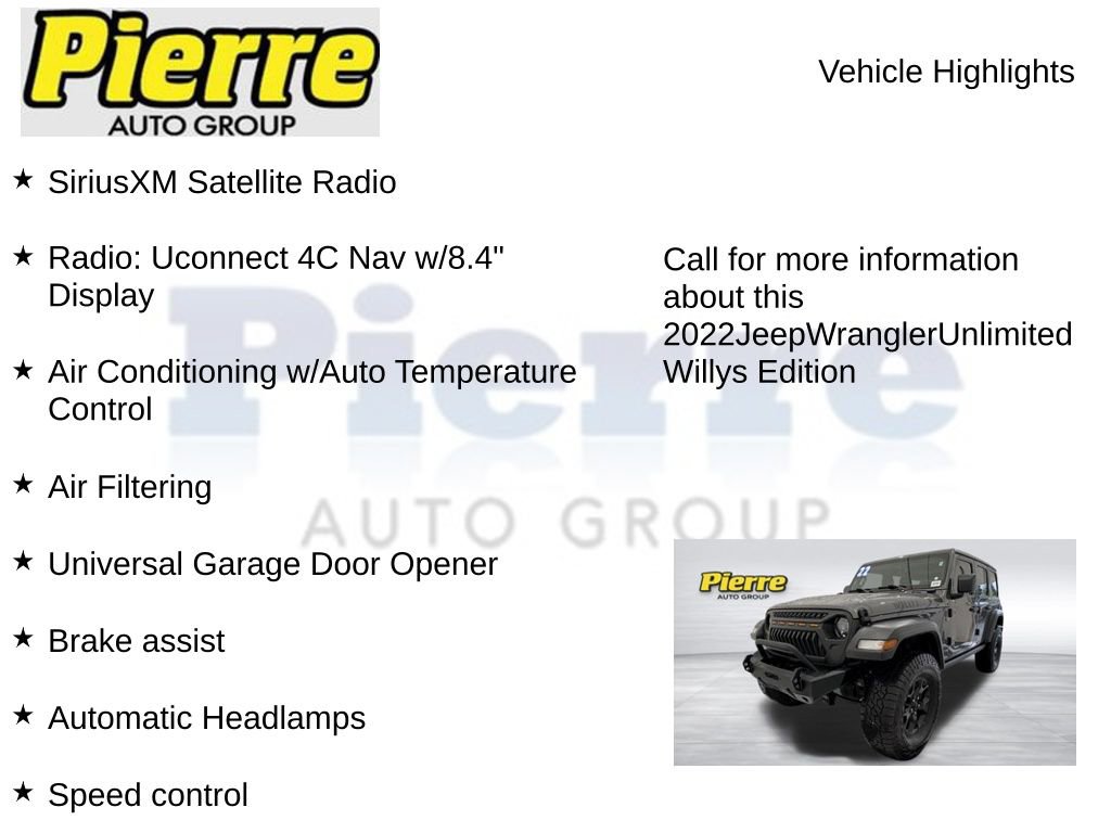Used 2022 Jeep Wrangler Unlimited Sport AWD/4WD image 15