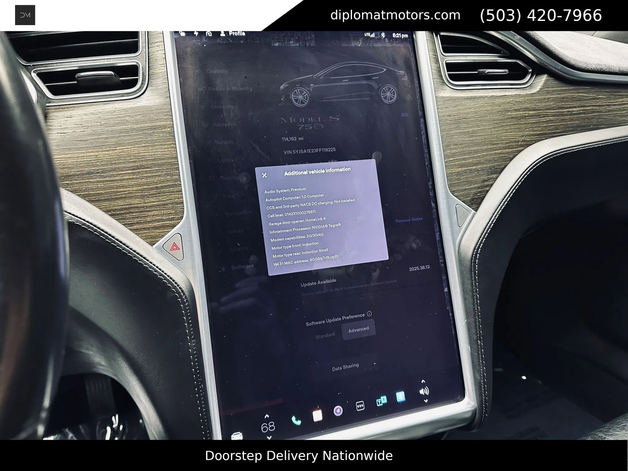 Used 2015 Tesla Model S 70D AWD/4WD image 34