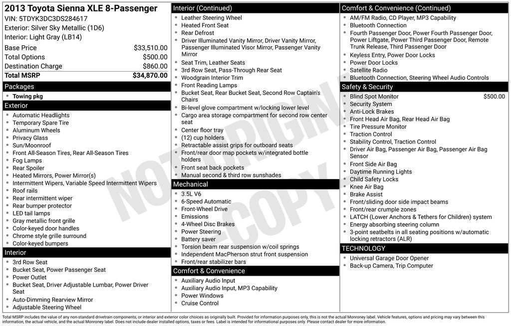 Used 2013 Toyota Sienna XLE FWD image 42