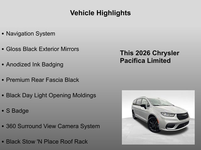 New 2026 Chrysler Pacifica Limited w/ S Appearance Package image 15