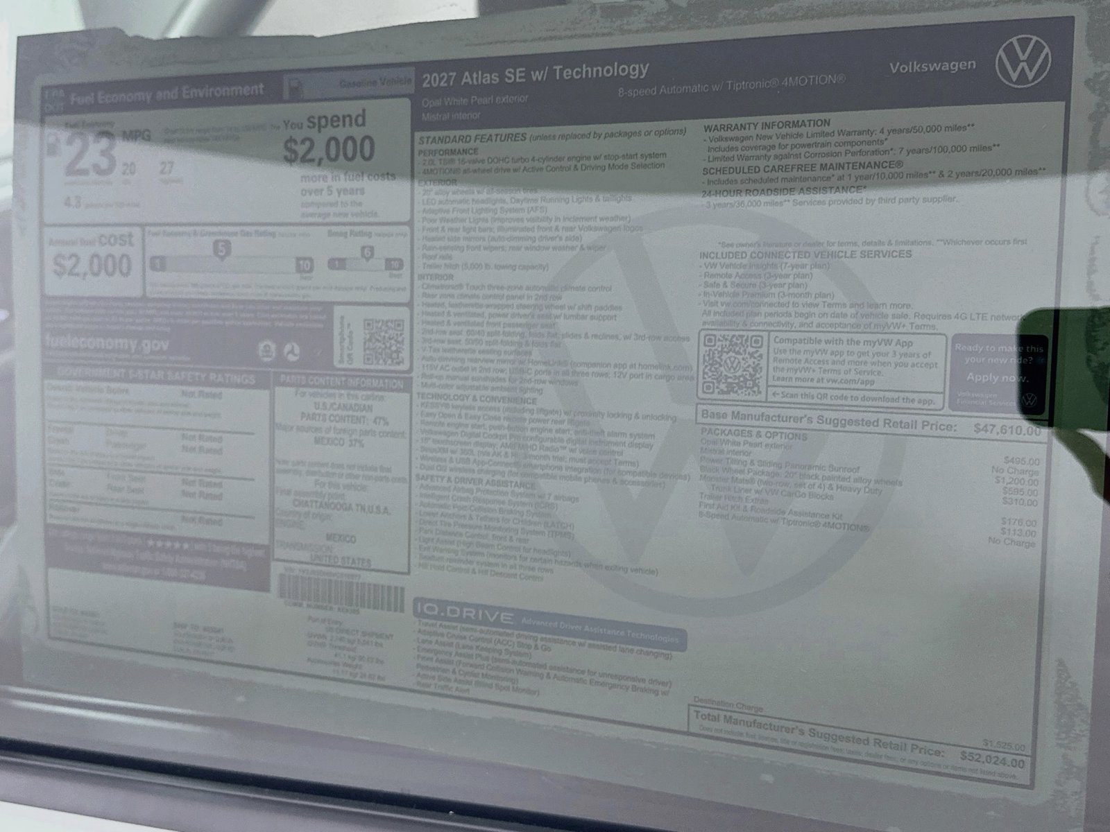 New 2027 Volkswagen Atlas SE AWD/4WD image 46