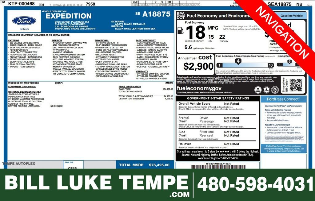 Used 2025 Ford Expedition Platinum