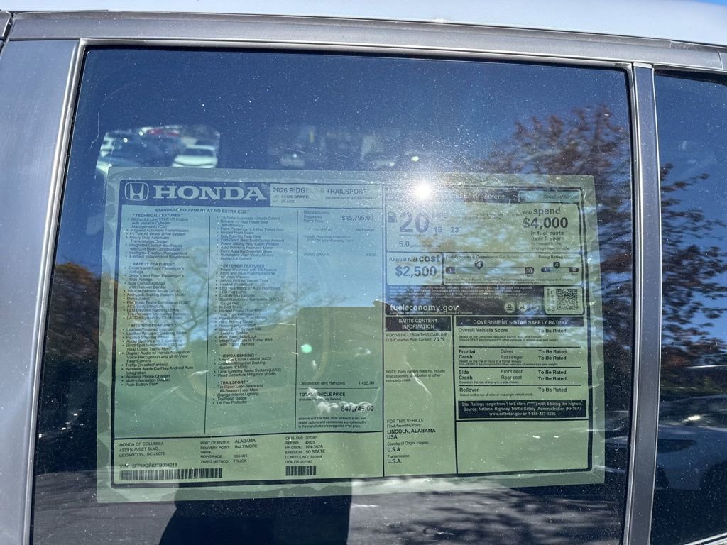 New 2026 Honda Ridgeline TrailSport image 12