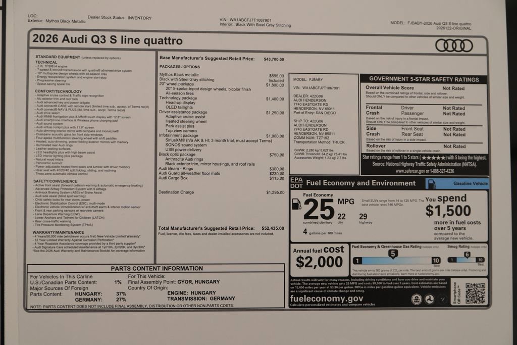 New 2026 Audi Q3 quattro 2.0T AWD/4WD image 38