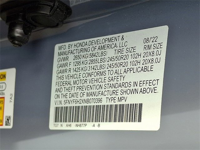 Certified 2022 Honda Pilot Special Edition image 24